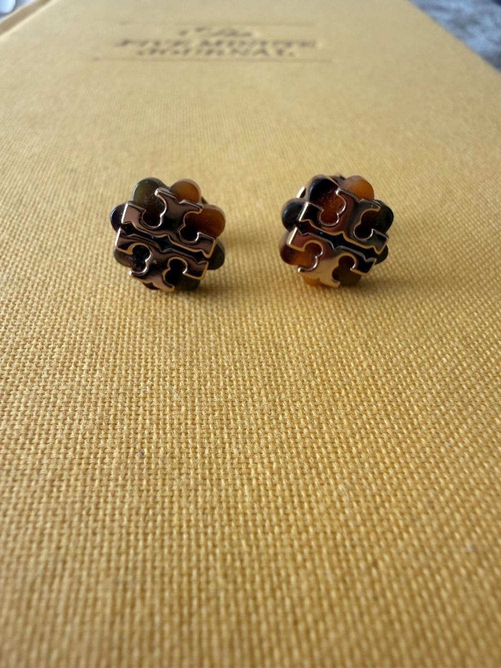 Tory Burch Tortoise Stud Earrings